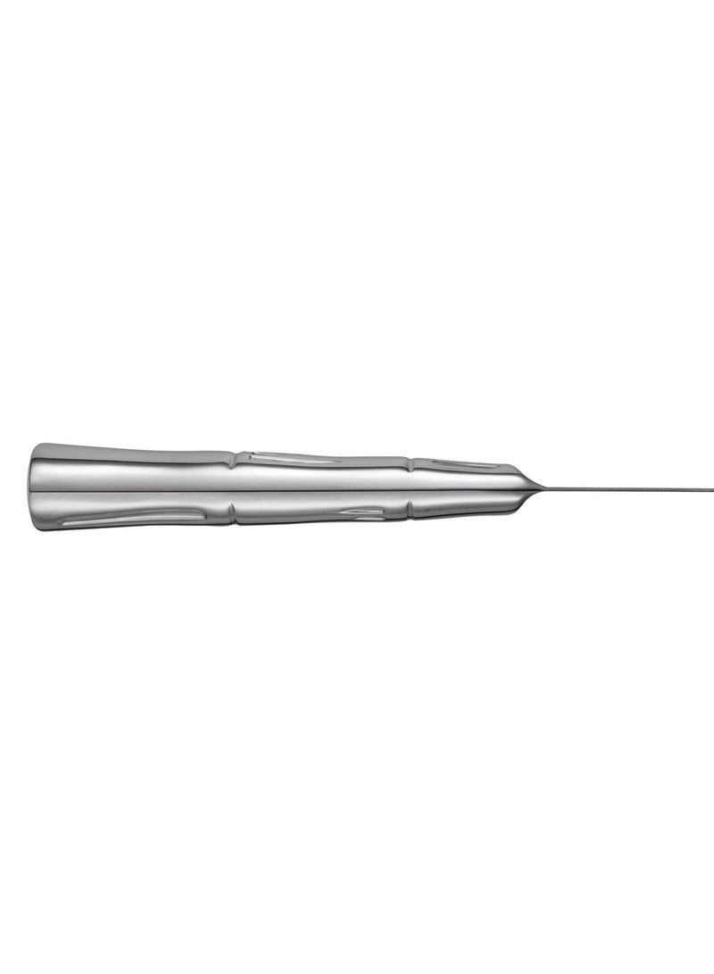 Samura Bamboo Soft Cheese Knife | Japanese AUS-8 Steel Perforated Blade with Forked Tip | 135mm Professional Cheese Slicer for Soft Cheese | Bamboo-Style Handle - Image 5